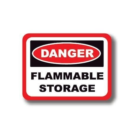 Ergomat 36in x 27in RECTANGLE SIGNS - Danger Flammable Storage DSV-SIGN 972 #0359 -UEN